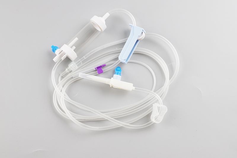 Auto stop fluid precise filter infusion set